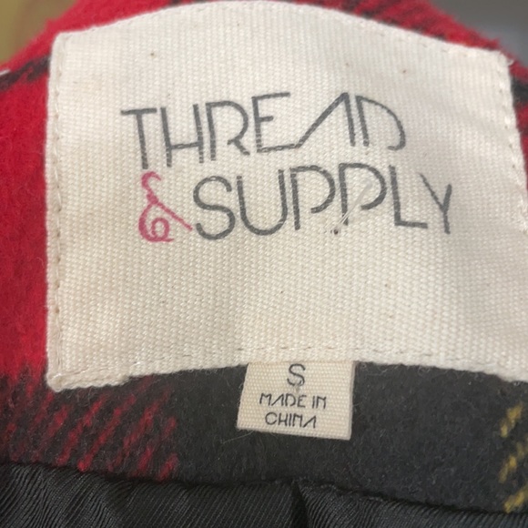 Thread & Supply Plaid Moto Jacket Size S 😘 - Picture 12 of 12